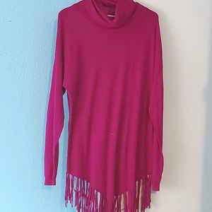 Purple shirt SOFT with a scarf neck